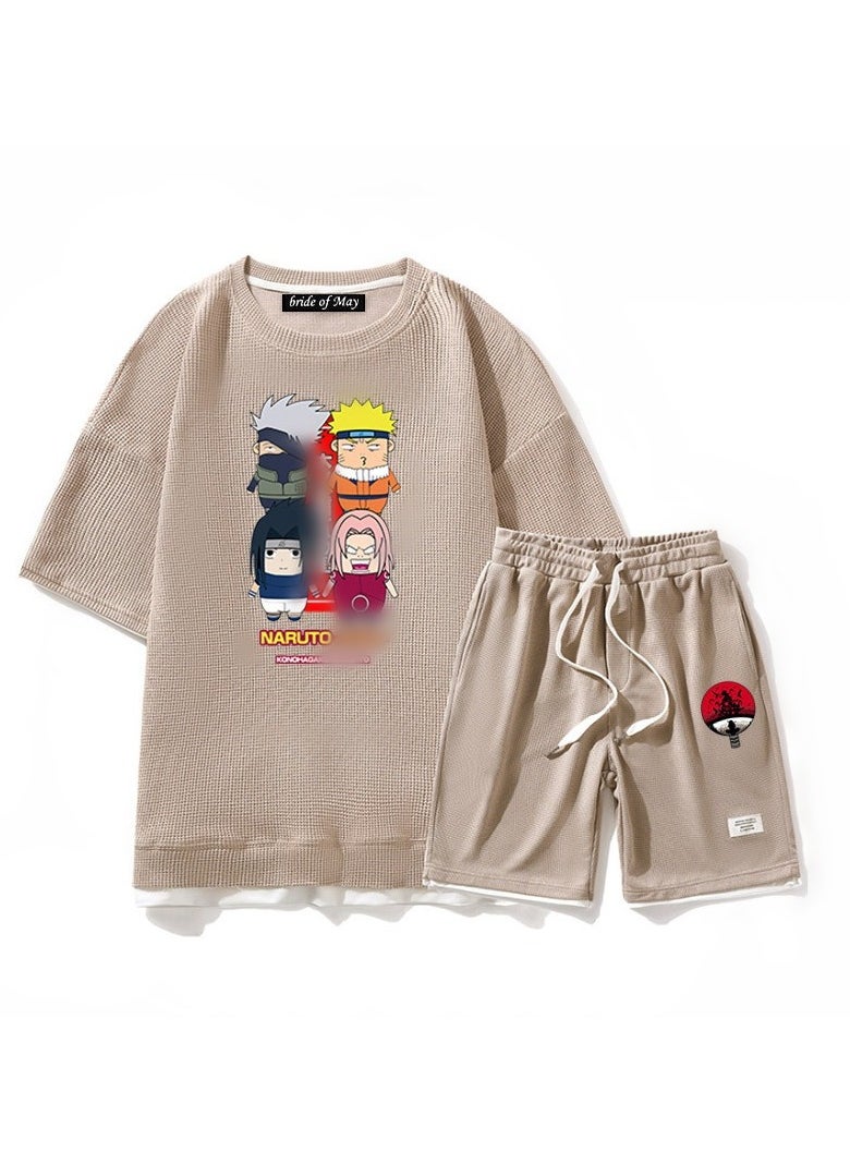 Naruto Trendy Loose Straight Tube Two Piece Set