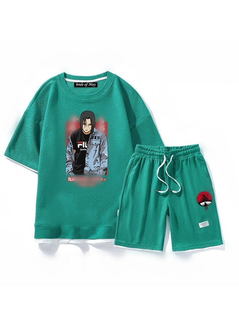 Naruto Trendy Loose Straight Tube Two Piece Set