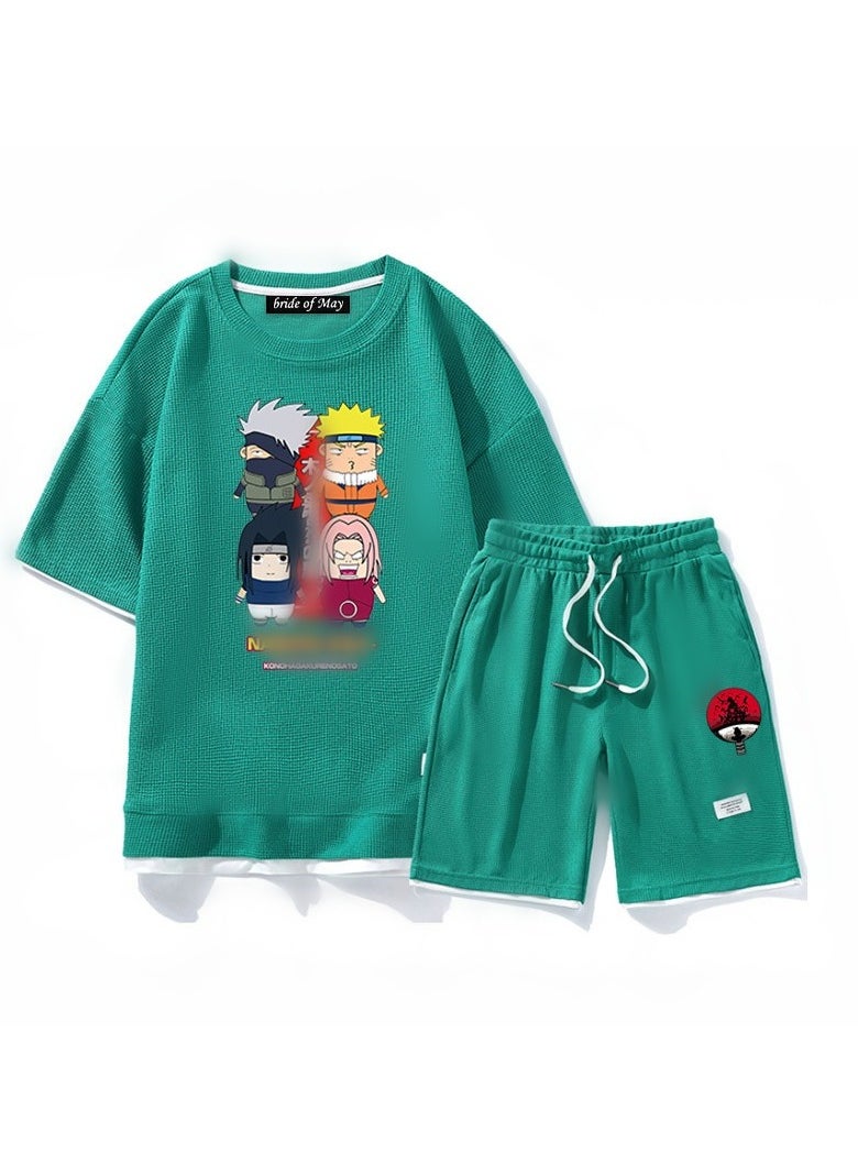 Naruto Trendy Loose Straight Tube Two Piece Set