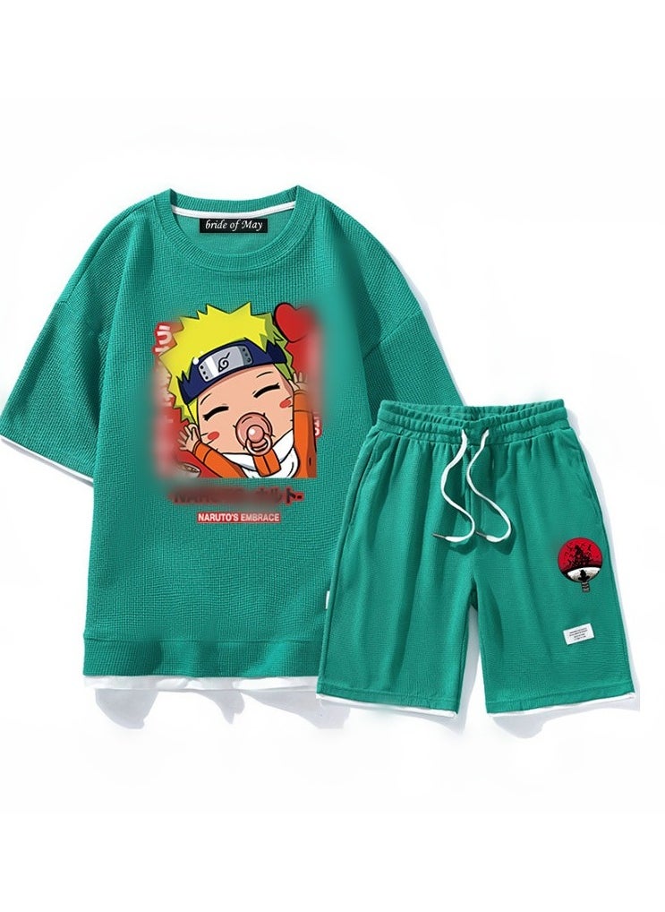 Naruto Trendy Loose Straight Tube Two Piece Set