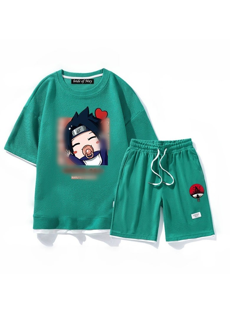 Naruto Trendy Loose Straight Tube Two Piece Set