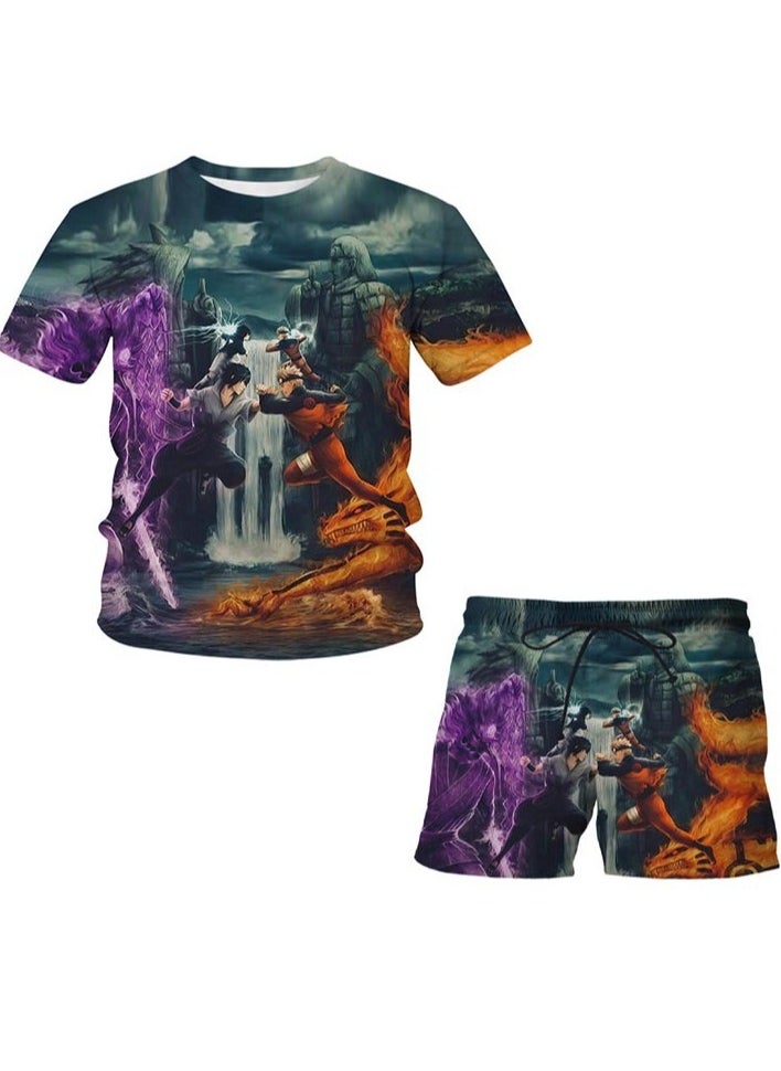 New Hokage Ninja Short Sleeve Shorts Set
