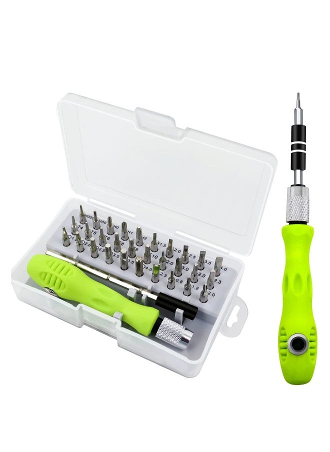 32 in 1 Small Screwdriver Set, Mini Magnetic Contains 30 Bits Precision Repair Tool Kit, Universal Torx Sets for Eyeglass, Watch, Phones, Laptop, Computers, Toys