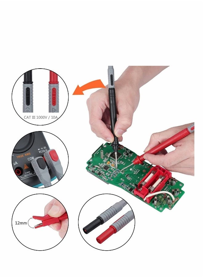 10A 1000V Multimeter Test Leads Kit Alligator Clips Probe Multi Meter Electric Tester leads Multitester Lead Set Wire Pen Cable