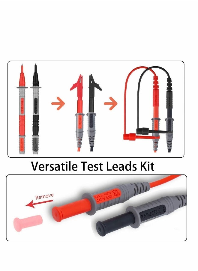 10A 1000V Multimeter Test Leads Kit Alligator Clips Probe Multi Meter Electric Tester leads Multitester Lead Set Wire Pen Cable