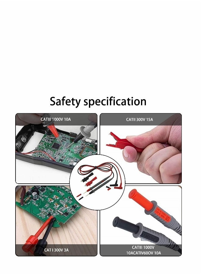 10A 1000V Multimeter Test Leads Kit Alligator Clips Probe Multi Meter Electric Tester leads Multitester Lead Set Wire Pen Cable