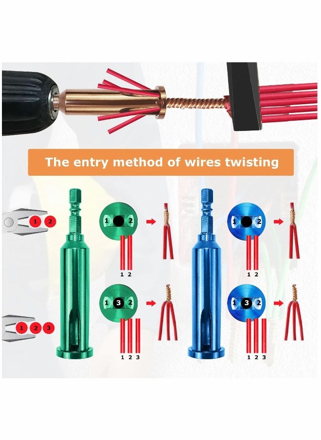 Wire Twisting Tools, Stripper and Twister, Quick Connector Twist Tool, 4 Square 2.5 Square, 2~5 Way Twister Wire, for Stripping Cable at the Same Time