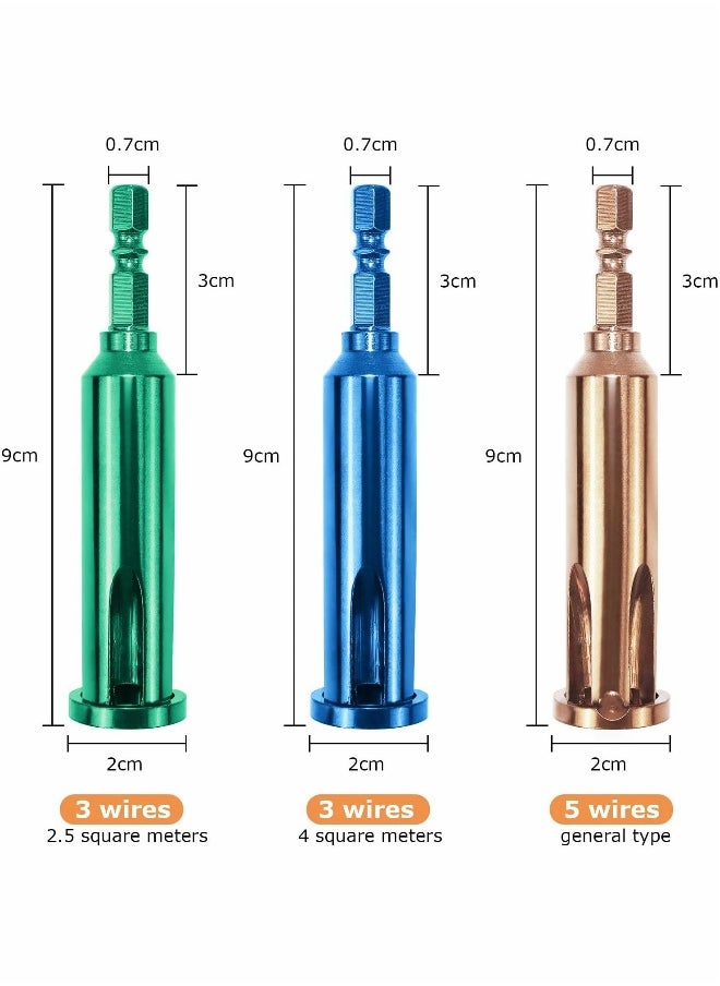 Wire Twisting Tools, Stripper and Twister, Quick Connector Twist Tool, 4 Square 2.5 Square, 2~5 Way Twister Wire, for Stripping Cable at the Same Time