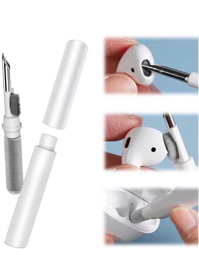 Bluetooth Earbuds Cleaning Pen,3 in 1 Earphones Cleaner 360°Earbuds Cleaning Pen Kit, Multifunctional Portable Cleaning Dust Removal Brush Pen for Phone PC Laptop Air-pods Camera Lens