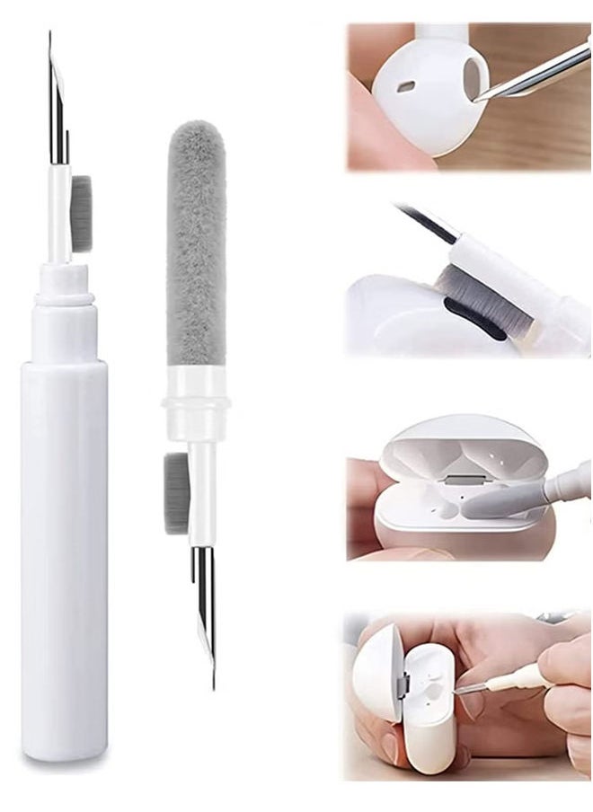 Bluetooth Earbuds Cleaning Pen,3 in 1 Earphones Cleaner 360°Earbuds Cleaning Pen Kit, Multifunctional Portable Cleaning Dust Removal Brush Pen for Phone PC Laptop Air-pods Camera Lens