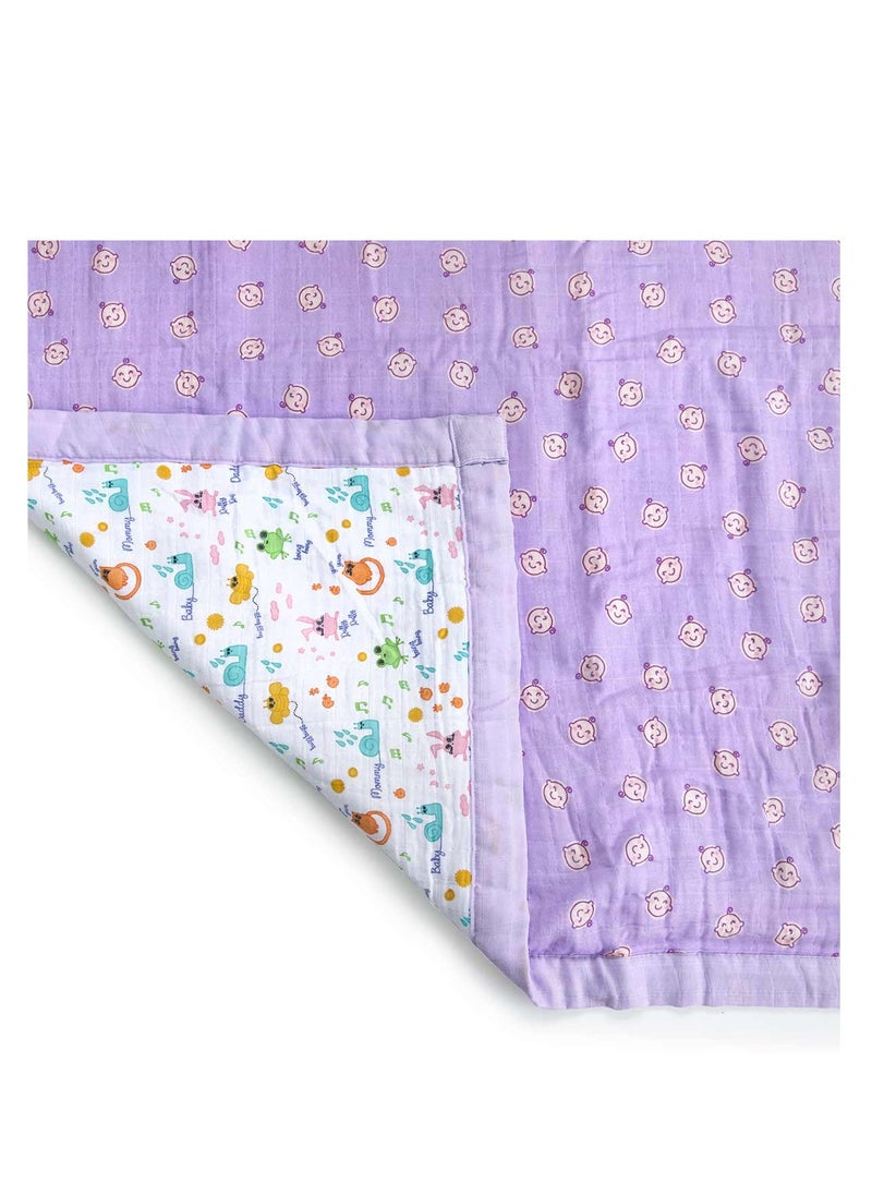 Milk&Moo Friends Baby Muslin Swaddle Blanket, Oeko-Tex Certified 100% Cotton, 4-Layer, Soft and Lightweight, Gender-Neutral for Toddlers