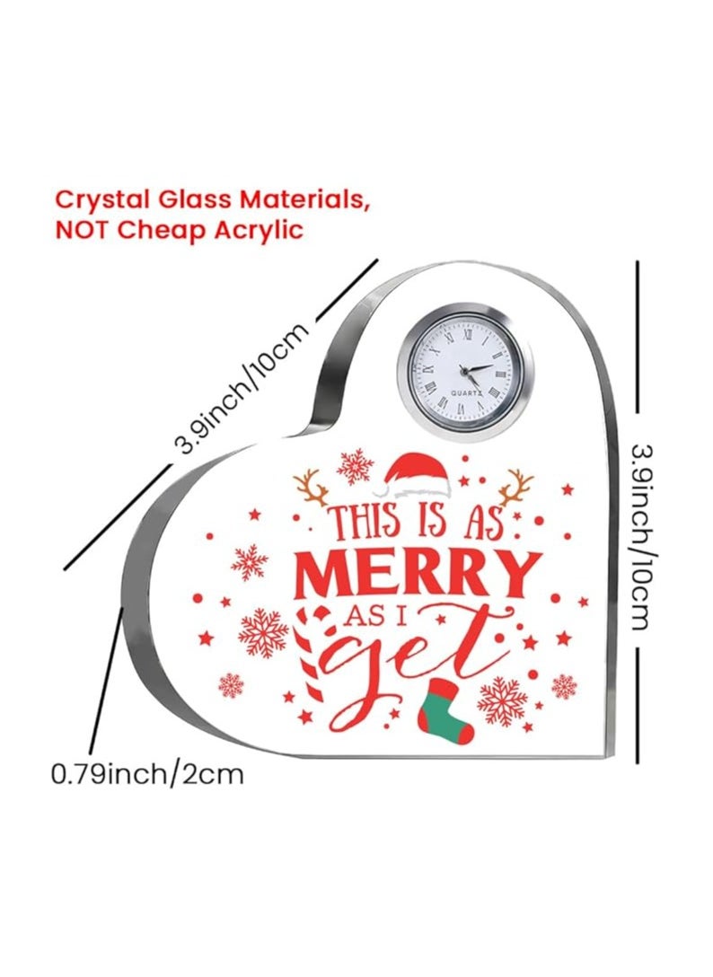 Christmas Heart-Shaped Crystal Clock Gift-Thoughtful Presents Gifts For Your Friends And Family