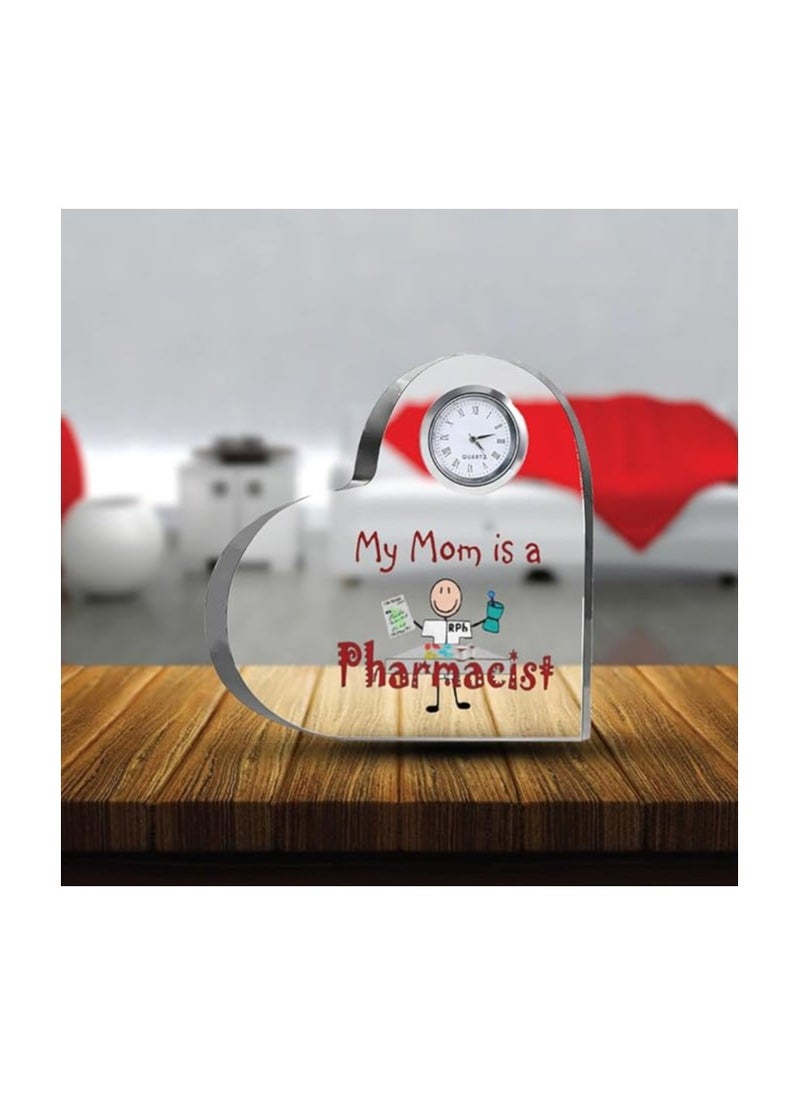 Pharmacist Heroes-Heartfelt Gifts For Pharmacist Day-Gift Ideas-Heart-Shaped Crystal Clock-Gift For Pharmacist Day