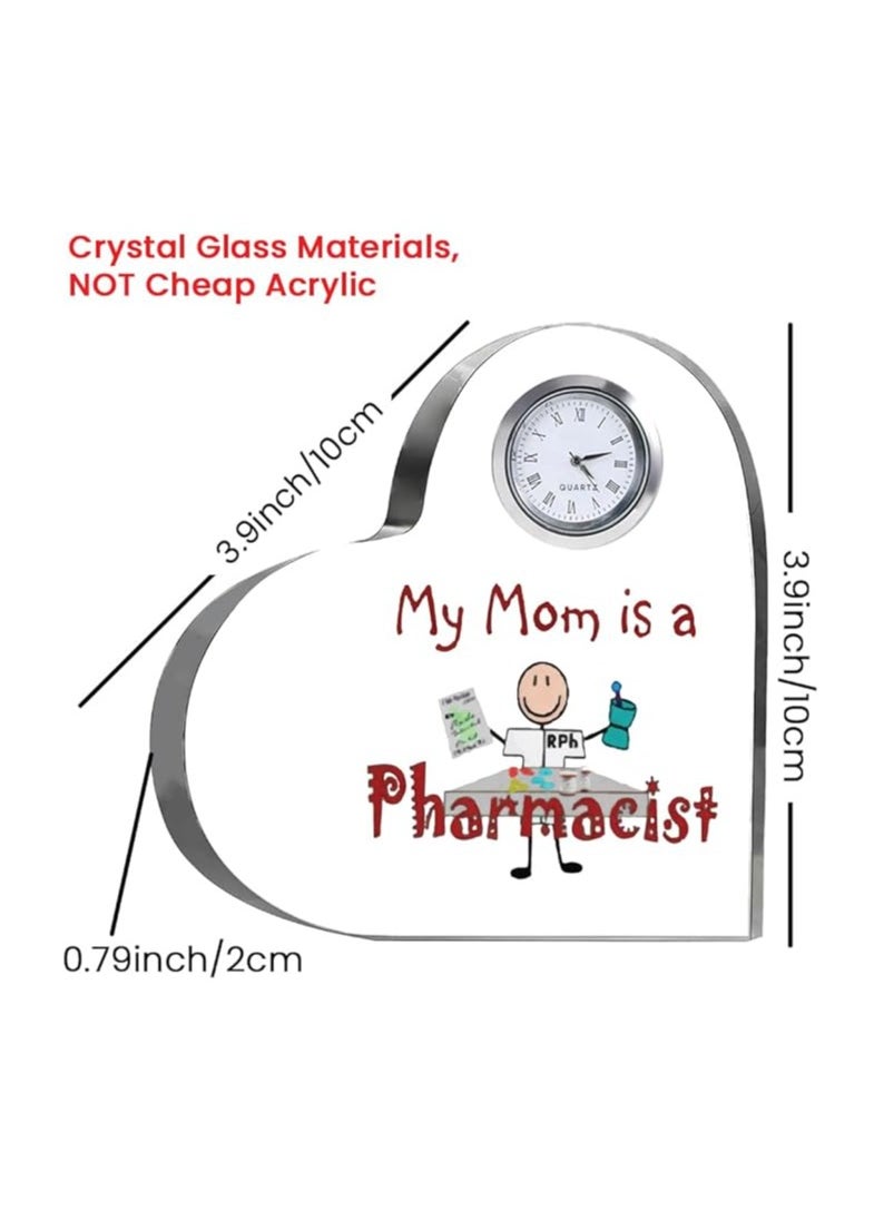 Pharmacist Heroes-Heartfelt Gifts For Pharmacist Day-Gift Ideas-Heart-Shaped Crystal Clock-Gift For Pharmacist Day