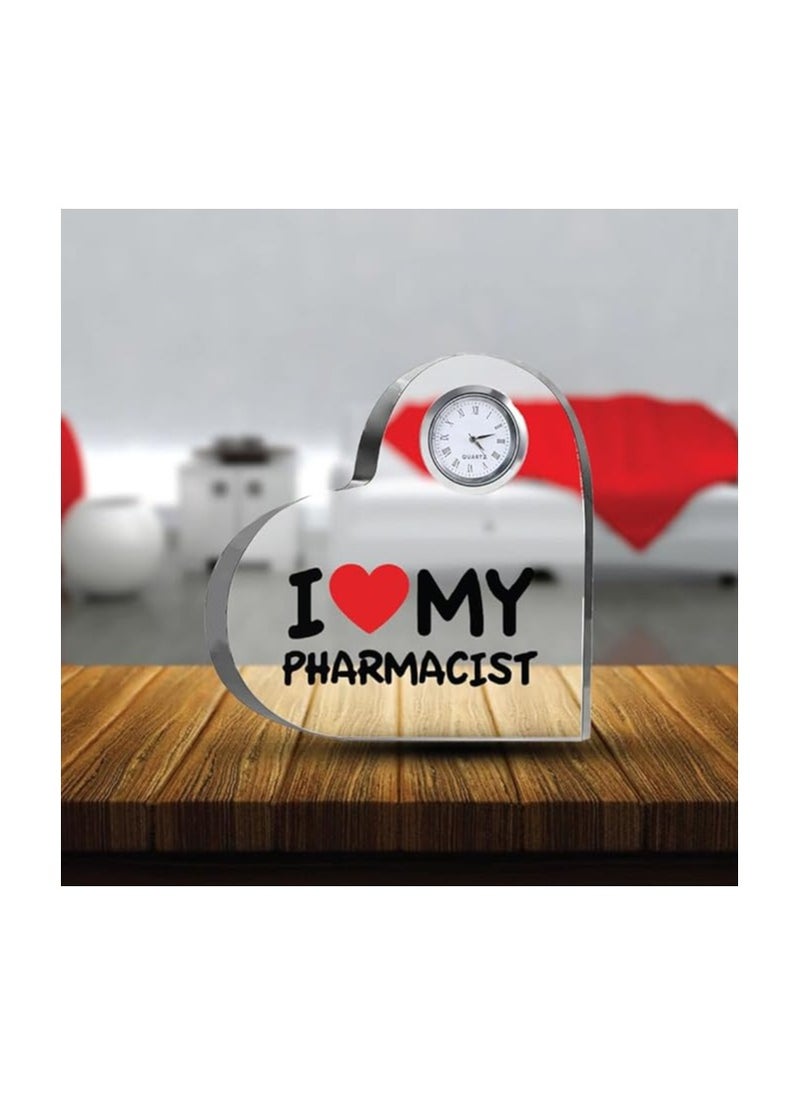 Pharmacist Heroes-Heartfelt Gifts For Pharmacist Day-Gift Ideas-Heart-Shaped Crystal Clock-Gift For Pharmacist Day