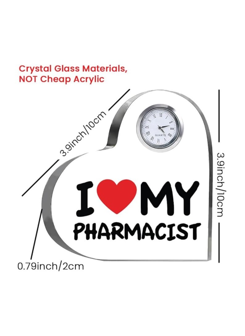 Pharmacist Heroes-Heartfelt Gifts For Pharmacist Day-Gift Ideas-Heart-Shaped Crystal Clock-Gift For Pharmacist Day