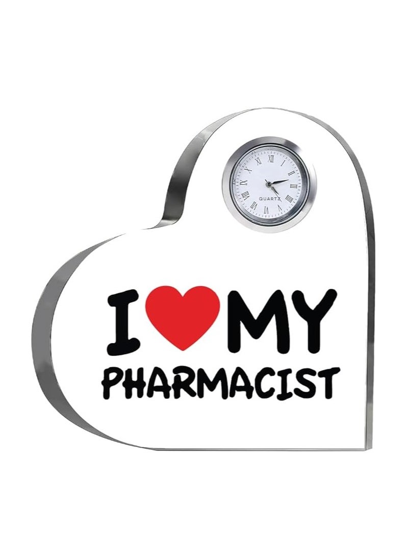 Pharmacist Heroes-Heartfelt Gifts For Pharmacist Day-Gift Ideas-Heart-Shaped Crystal Clock-Gift For Pharmacist Day