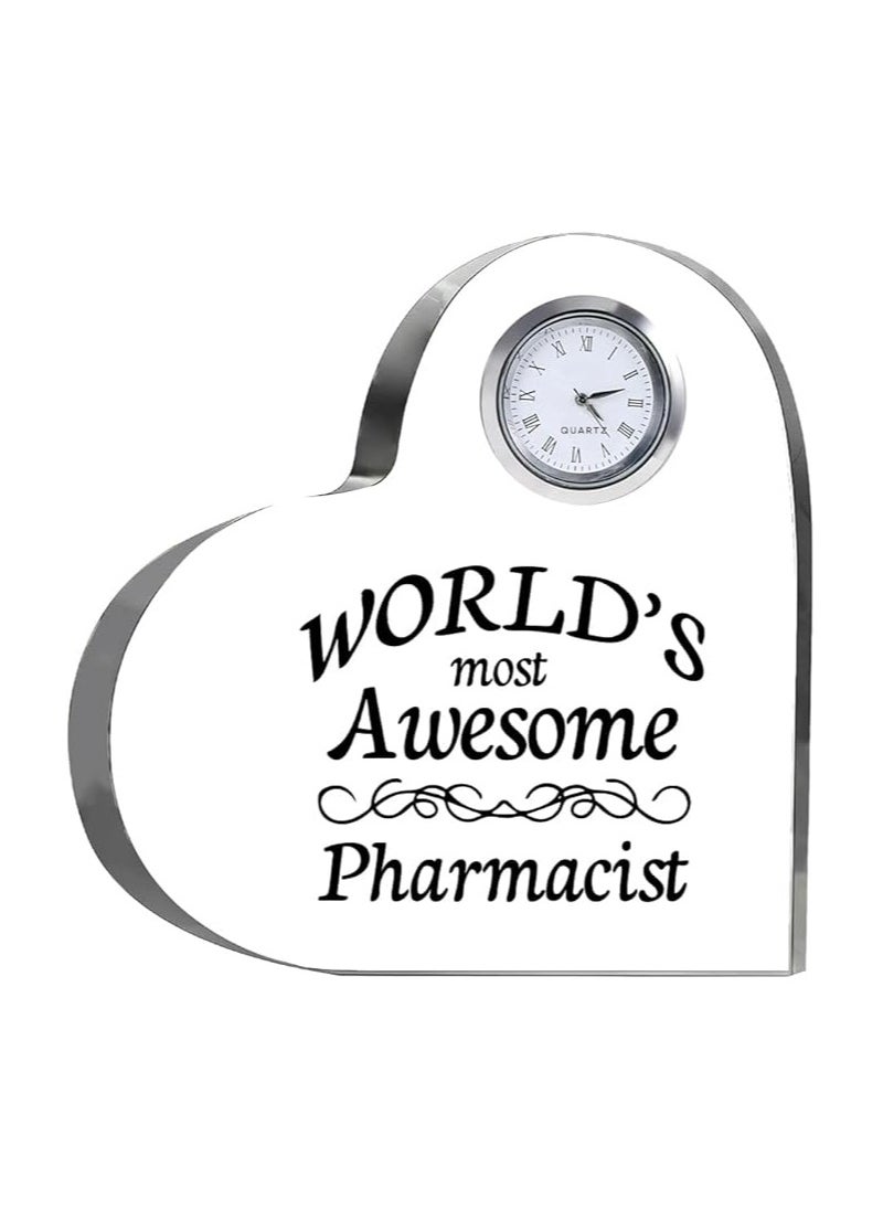 Pharmacist Heroes-Heartfelt Gifts For Pharmacist Day-Gift Ideas-Heart-Shaped Crystal Clock-Gift For Pharmacist Day