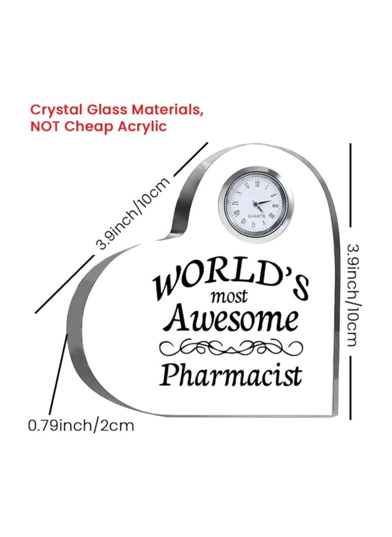 Pharmacist Heroes-Heartfelt Gifts For Pharmacist Day-Gift Ideas-Heart-Shaped Crystal Clock-Gift For Pharmacist Day