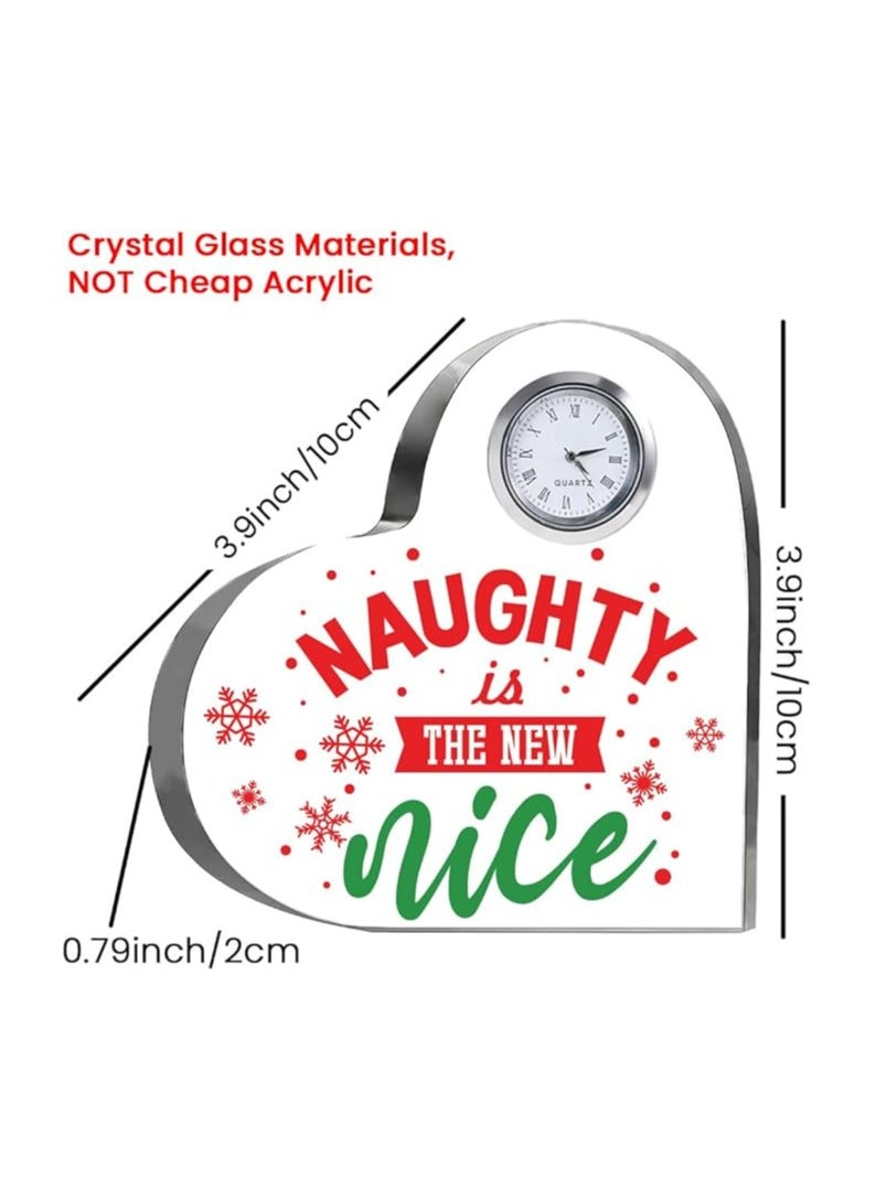 Christmas Heart-Shaped Crystal Clock Gift-Thoughtful Presents Gifts For Your Friends And Family