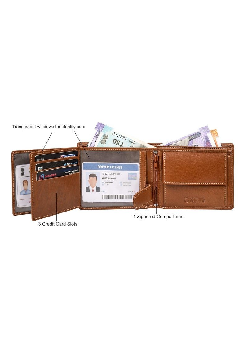 URBAN FOREST Oliver Cognac Leather Wallet for Men