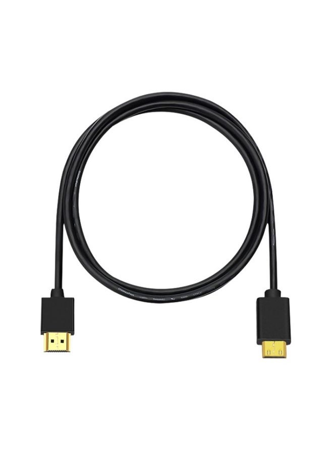 HDMI to Mini HDMI 4K UHD 18Gbps Video Connection Cable, Length:0.3m(Black)