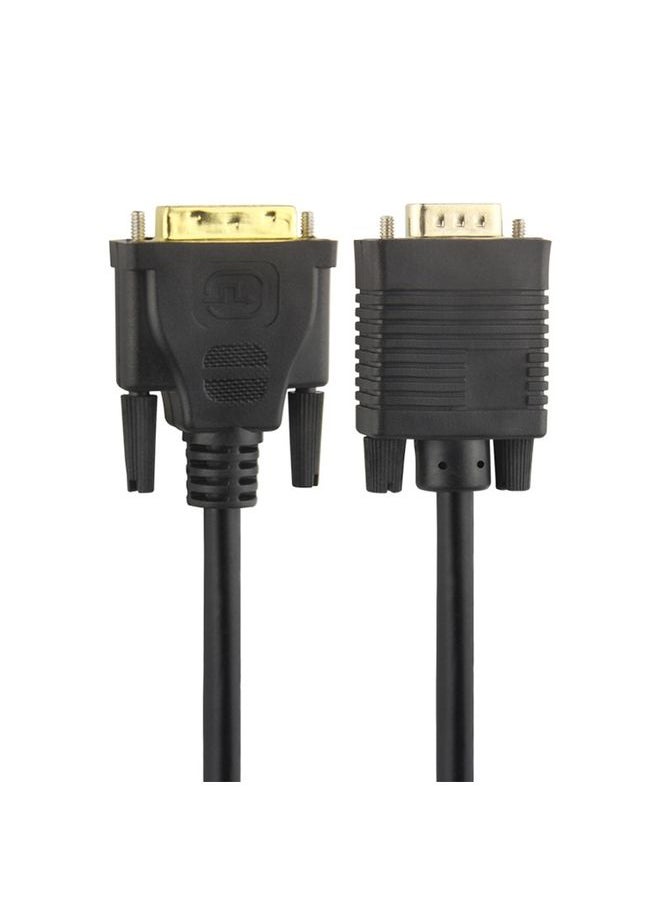 VGA 15Pin Male to DVI 24+5 Pin Male Cable  1.5M(Black)