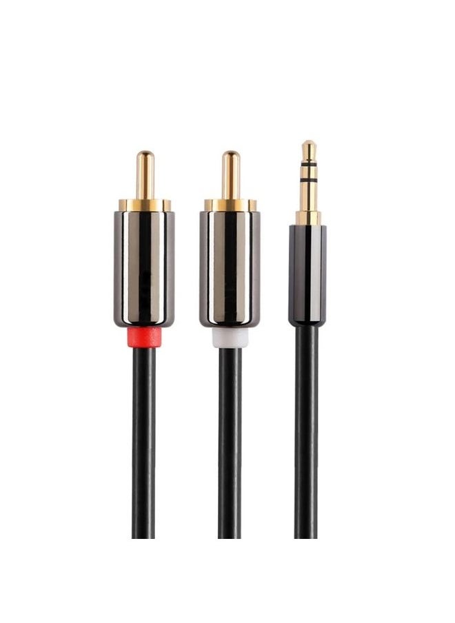 2m Gold Plated 3.5mm Jack to 2 x RCA Male Stereo Audio Cable