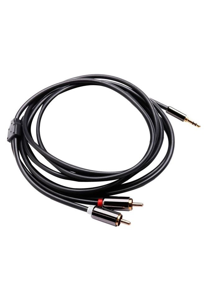 2m Gold Plated 3.5mm Jack to 2 x RCA Male Stereo Audio Cable