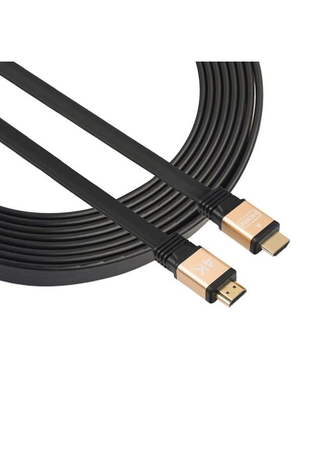 1.5m HDMI 2.0 (4K)  30AWG High Speed 18Gbps Gold Plated Connectors HDMI Male to HDMI Male Flat Cable(Gold)