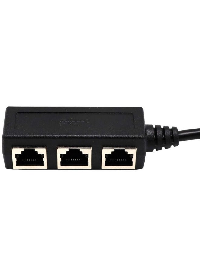 Rj45 Ethernet Splitter Cable 1 Male to 3 Female Port Lan Adapter Network Plug Connector for Cat5, Cat5e, Cat6, Cat7