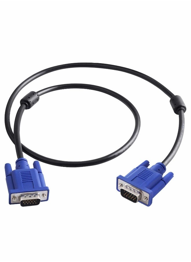 VGA to Monitor Cable HD15 Male for TV, Computer, Laptop, and Projector, 4.9ft