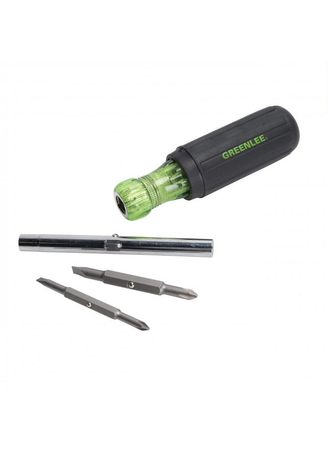 Greenlee 0153-42C 6-in-1 Multi-Tool Screwdriver with Flat-Tip, Phillips, and Hex Bits