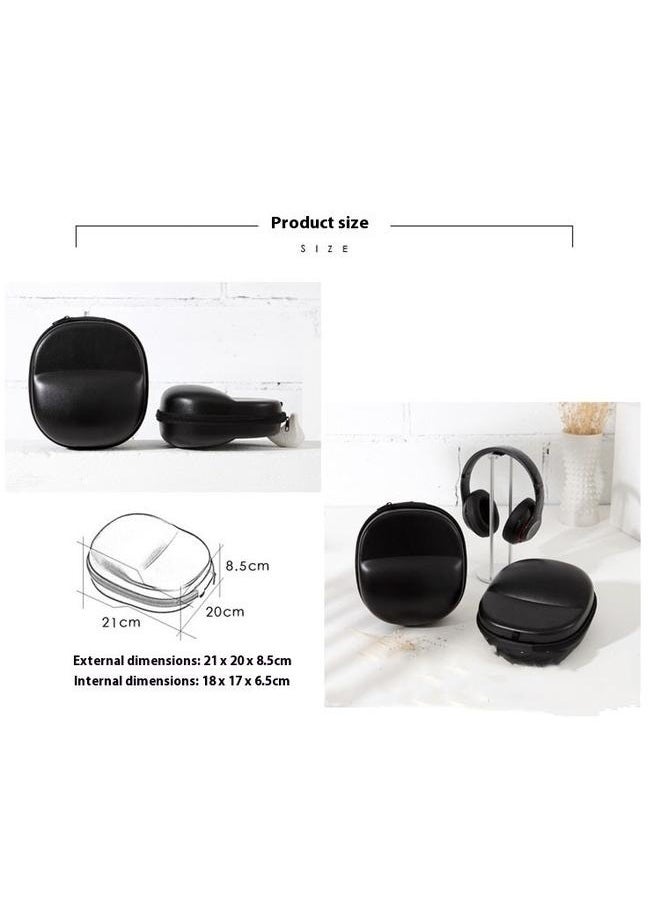 Large Size Storage Box Shockproof Bag for Headset Black,Headphone Case Hard Travel Case for Over The Ear Headphones Foldable Headphone Carrying Case EVA Shell Storage Bag for Wireless Headsets