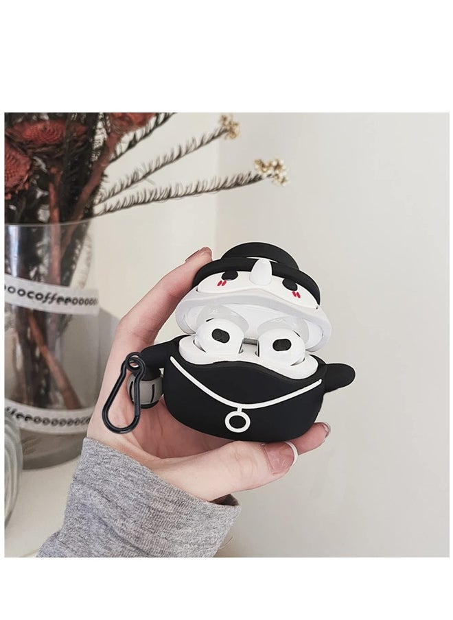 For AirPods Pro 2nd/1st Generation Case Cover, Luminous Medieval Plague Doctor Anime Design Compatible with Pro(2019/2022) TPU Silicone