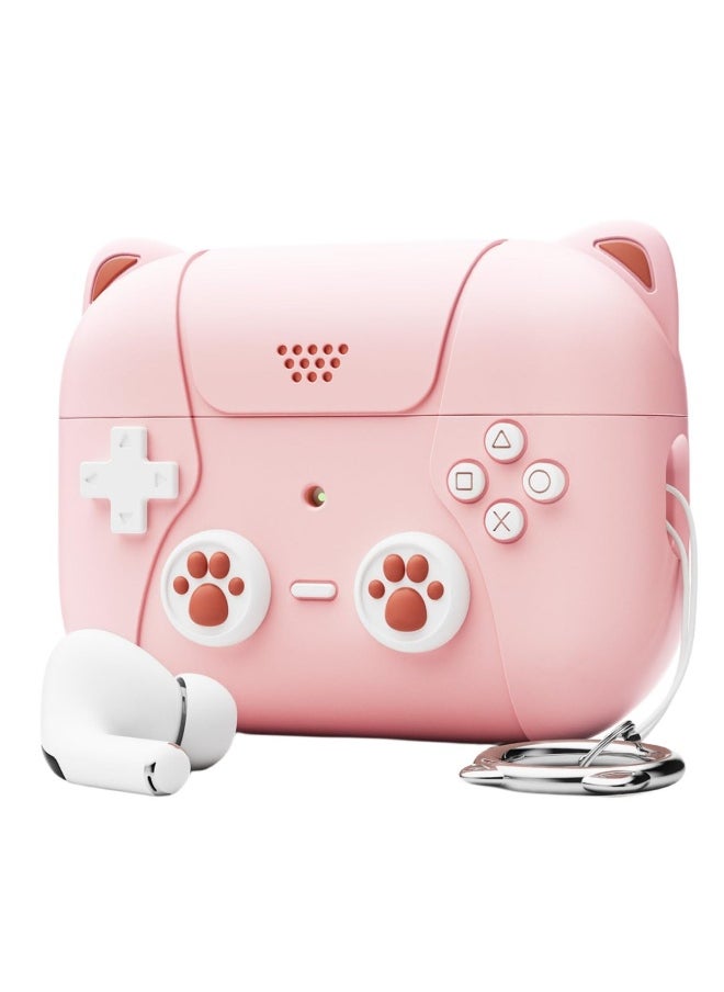 For AirPods Pro 2nd Generation Case Classic Handheld Game Console Design Shell Soft Silicone for Apple 2/1,airpods pro case Cute (Pink)