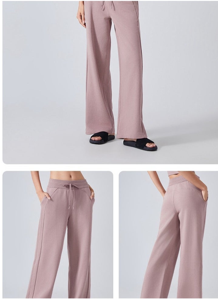 Fashionable And Versatile Sports High Waist Slimming Casual Loose Wide Leg Pants Yoga Pants