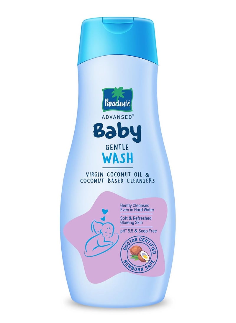 Parachute Advansed Baby Gentle Wash for New Born | Gently cleanses in Hard water | Doctor certified | 410 ML