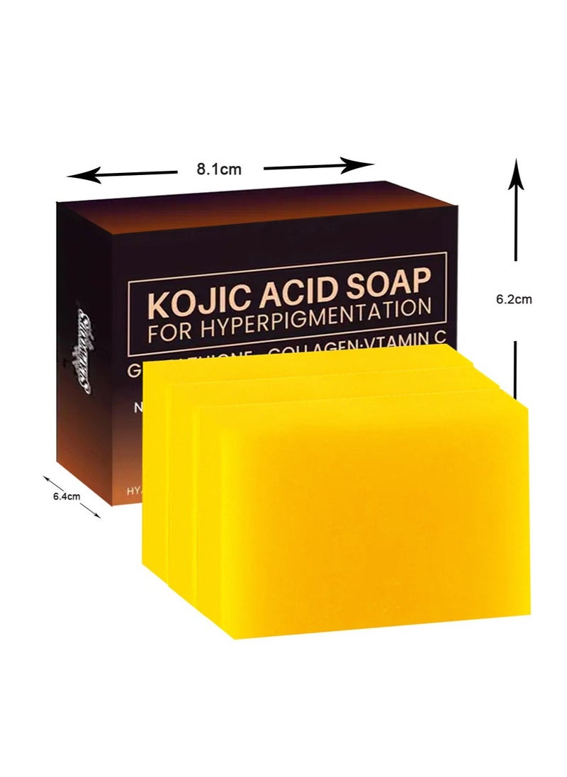 3pcs Kojic Acid Essential Oil Soap Makes Face and Body Skin More Even and Bright 100g*3