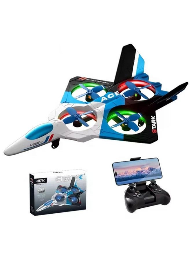 2.4GHz V39 RC Glider with WiFi Camera – Brushless Motor, LED Light, and EPP Foam RC Plane Multicolor