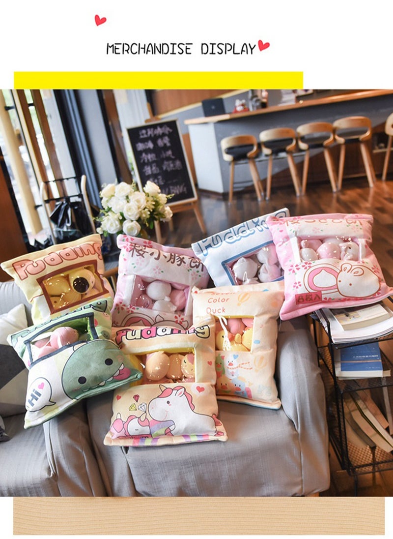 Cute Plush Pillow Removable Stuffed Animal Toy Creative Gift Children's Soft Pillow Room Decoration - Bruy (8 Animal Balls Inside)