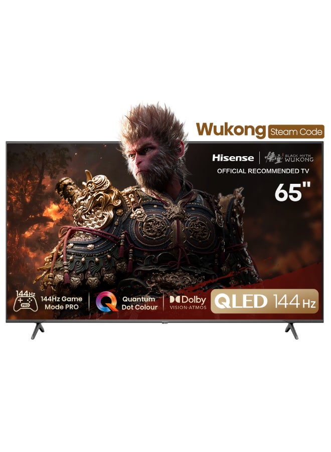 65 Inch 4K UHD Full Array Local Dimming Smart TV | QLED | AI Sport Mode | Smooth motion | DTS | 144HZ | Game Mode Pro | Built in receiver | Voice control | Dolby Vision | Dolby Atmos | Airplay | Built in Subwoofer - 65Q7N Black