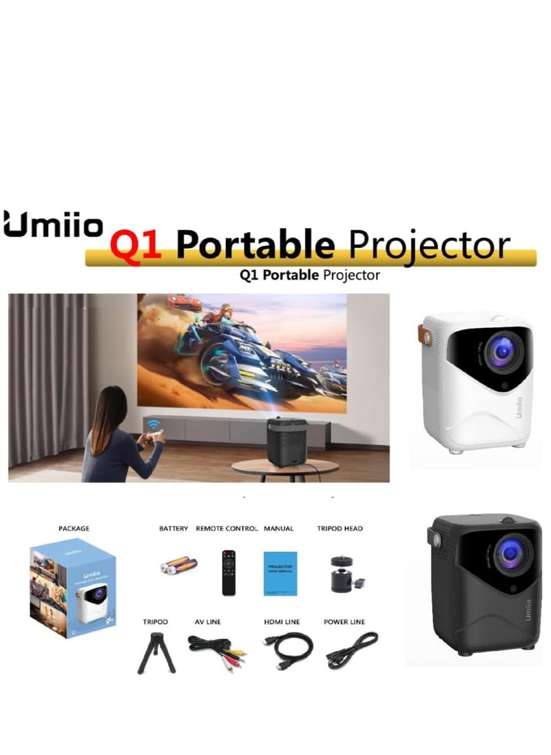 Umiio Portable Video Projector 2.4/5G WiFi Bluetooth