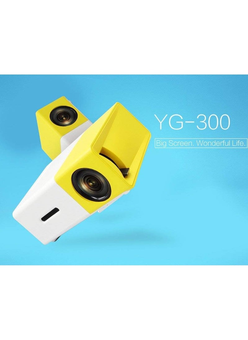 Mini Portable High Resolution LED Projector (600 Lumens Video 1080P)