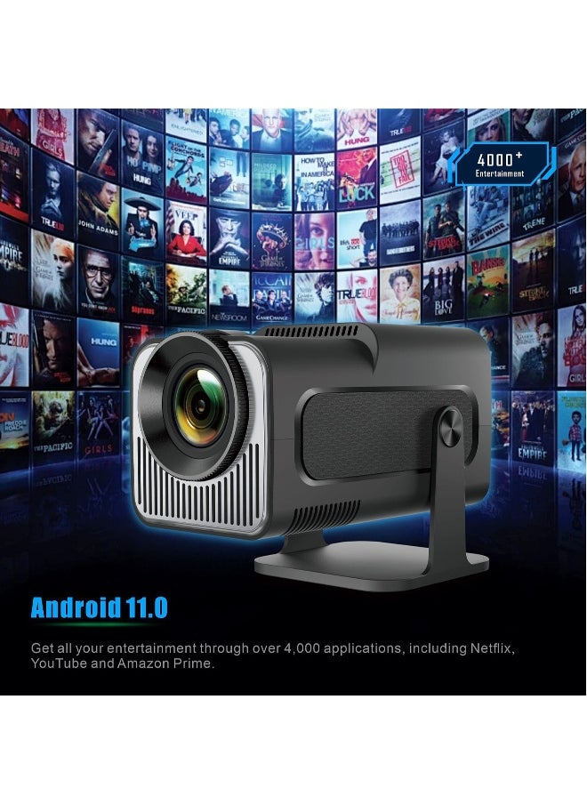 Portable HD Projector - Support 4K - Smart Projector with 5G Dual-band Wifi and Bluetooth 5.0 - Mobile Home Theater - Compatible With Android/iOS/Windows/TV Stick/HDMI/USB