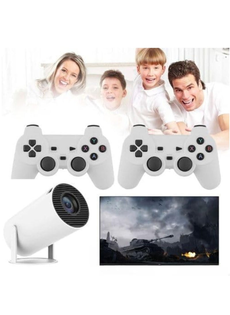 New Portable Projector with Controller 2 in 1 Video Game Projector 64GB Retro Game 10000+ Classic Games 1080P Smart Projector for Movies WiFi 6 BT 5.0, Support HDMI/USB Home Theater Cinema Video Projector