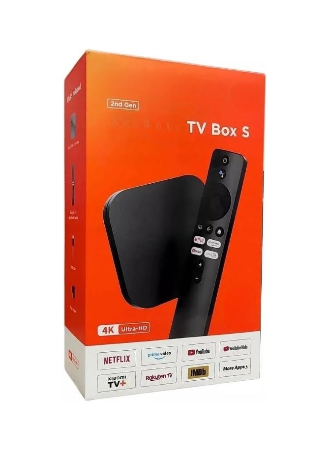 TV Box S (2nd Gen) GLOBAL VERSION 2024 with 4K Ultra HD Streaming Media Player |Dual Band Connectivity |Google TV And Google Assistant & Remote Supported