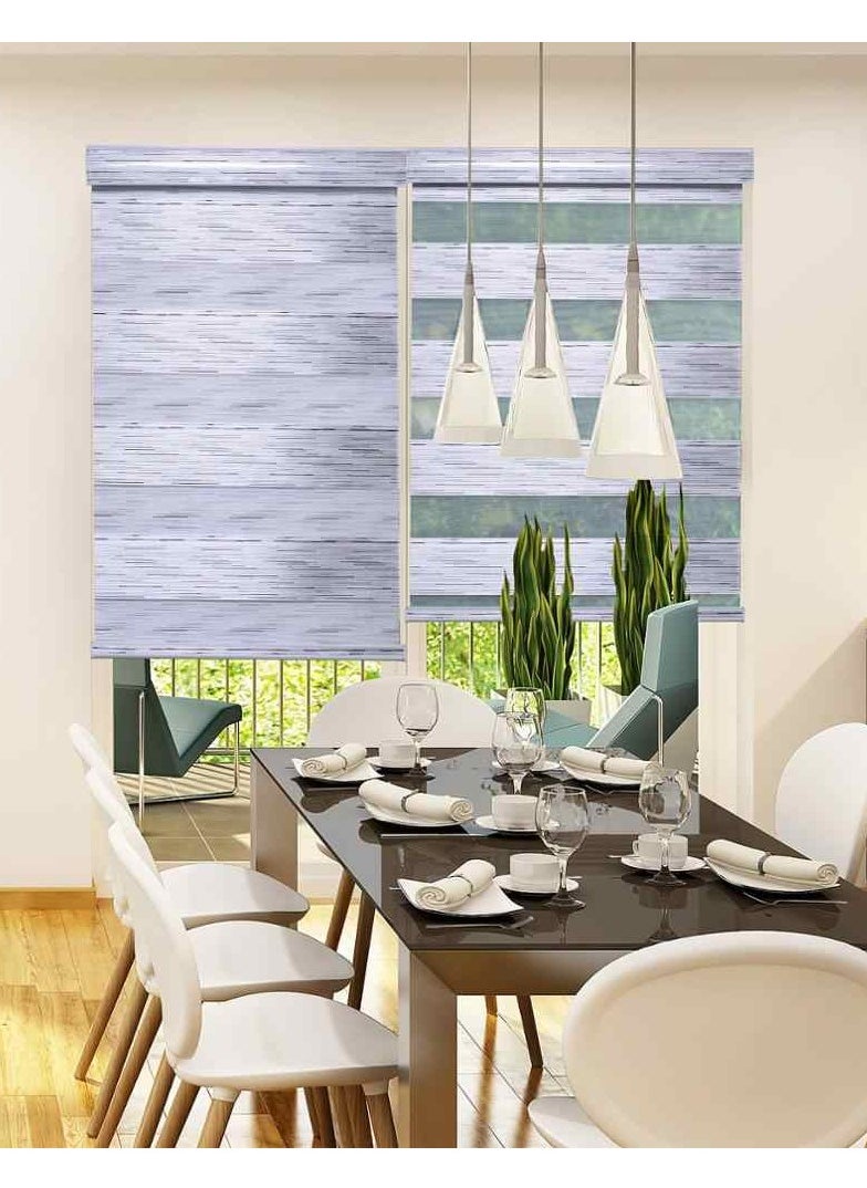 Modern Zebra Blind – Dual-Layer Polyester Blinds for Light Filtering, Privacy, Adjustable Window Covering, and Modern Style