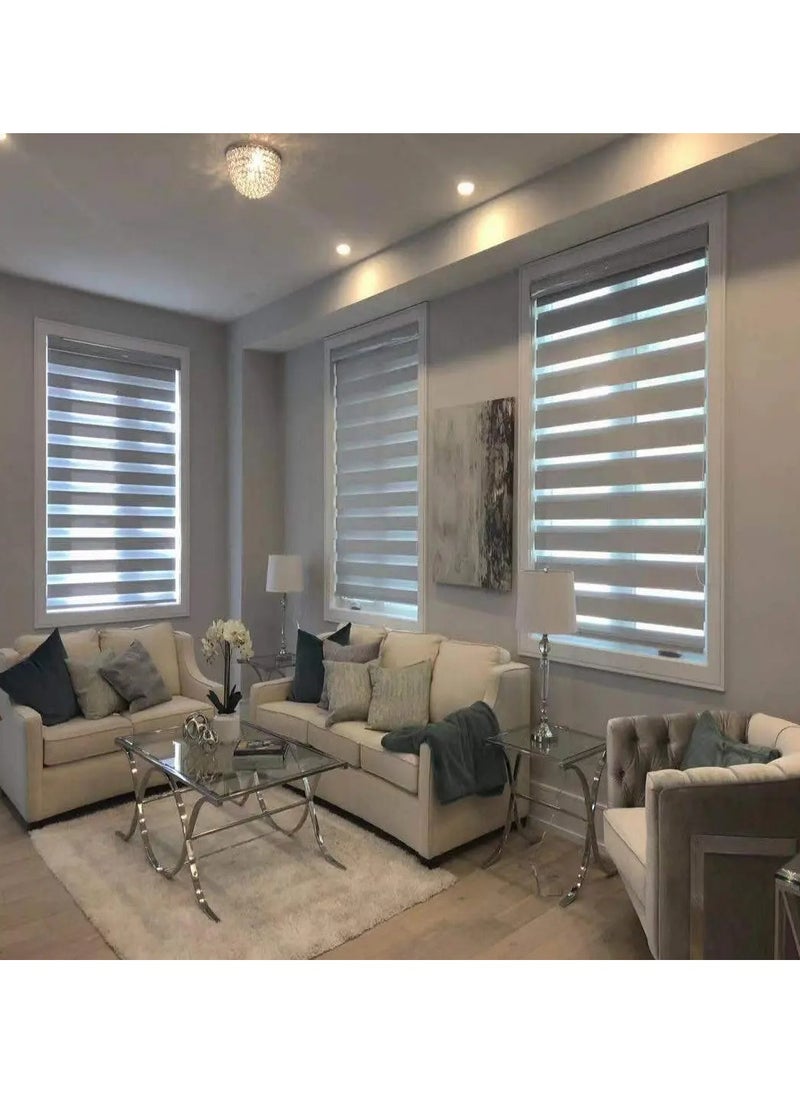 Versatile Zebra Blind – Dual-Layer Polyester Privacy Blinds with Light Filtering, Adjustable Modern Window Covering