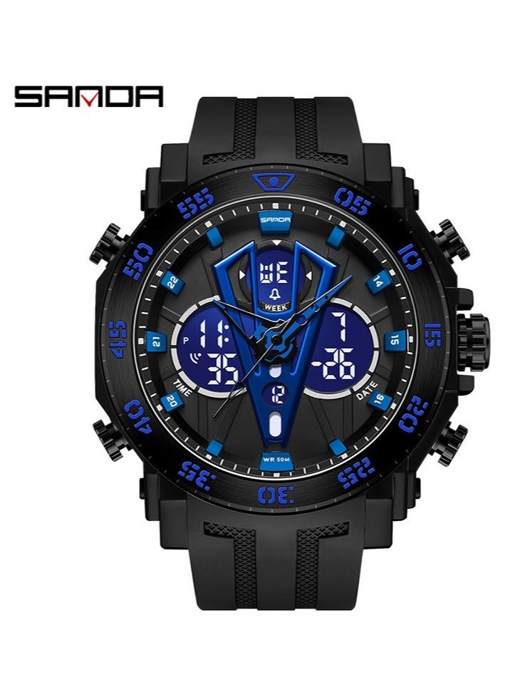 Multifunctional youth waterproof and shockproof electronic watch